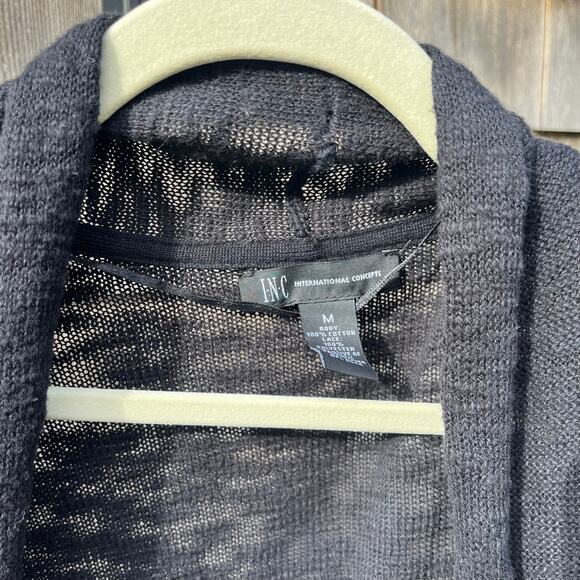 INC, Dress Sweater, Knit & Lace, Black Medium - Picture 3 of 4